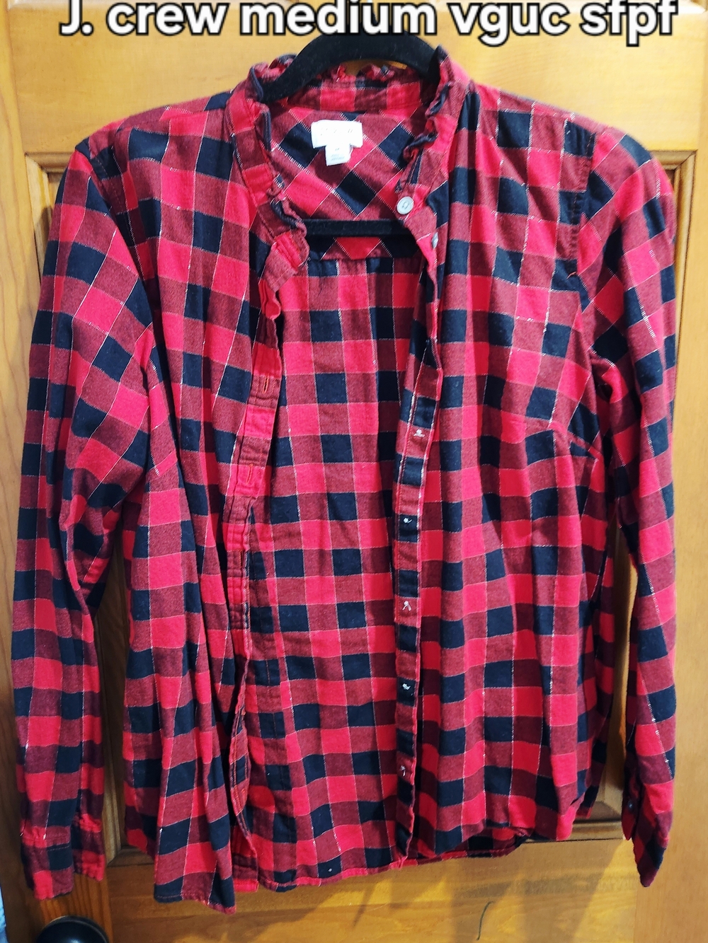 J. Crew Red and Black Buffalo Plaid Button-Down Shirt